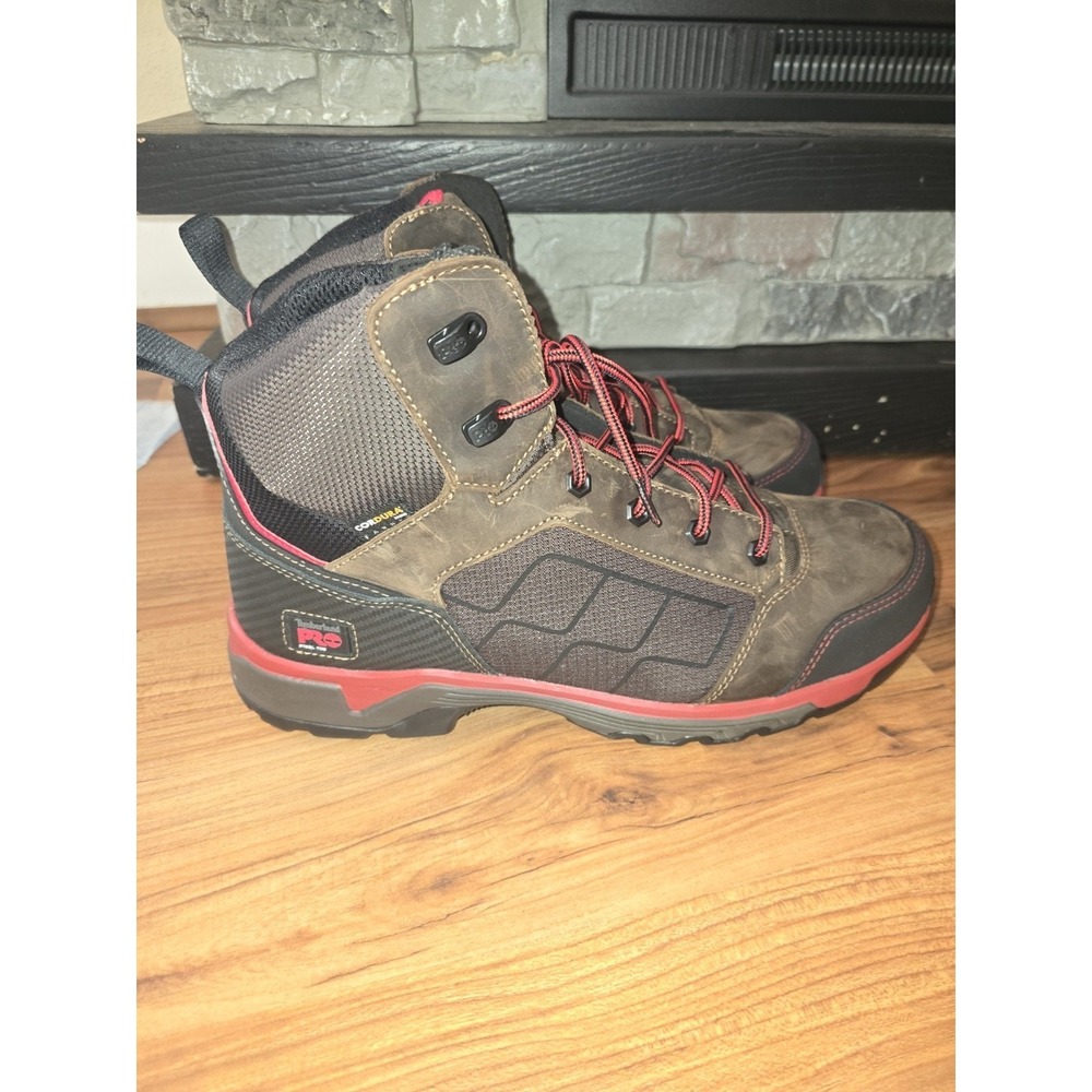 Timberland PRO 24/7 Mens Boots Cordura Brown Red A25SN Size 13
